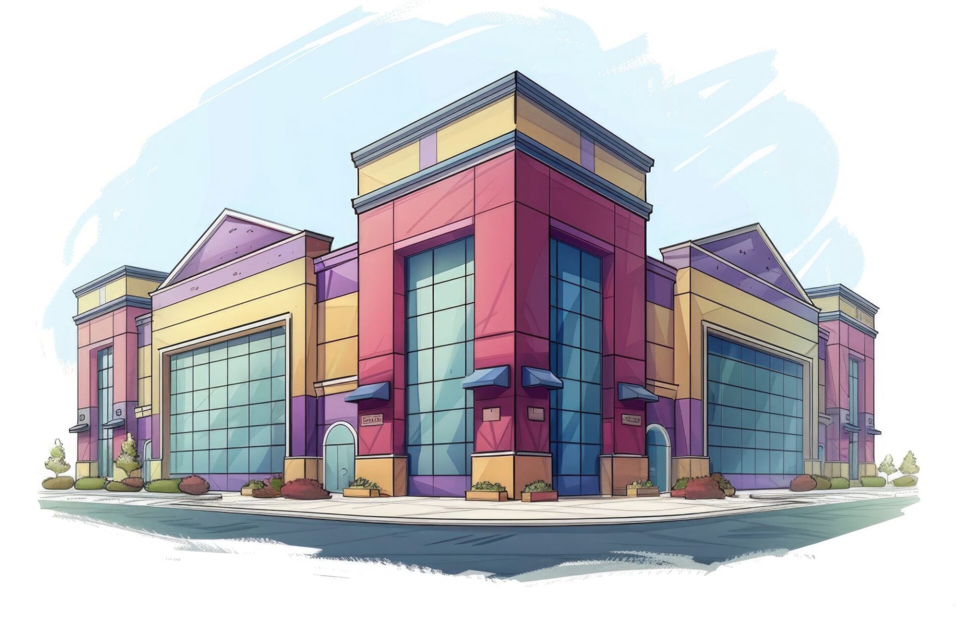 Modern commercial office building